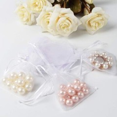 100Pcs White Organza Gift Bags Favor Pouches for Weddings, Parties, Jewelry