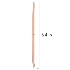 6 Pack Rose Gold Ballpoint Pens – Bulk Fancy Metallic Retractable Rose Gold 3