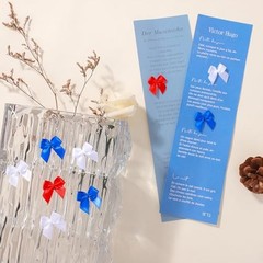 150 Pcs 4th of July 1″ Mini Satin Ribbon Bows, Tiny 150PCS-red white blue