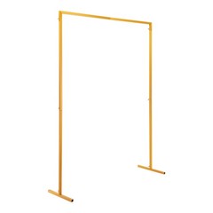 Wedding Arch Rack Rectangular Flower Decor Frame Stand Gold Metal Party Backdrop