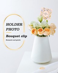 30Pcs Floral Card Holder Picks-Wire Place Card Holder for Wedding-Metal Photo…