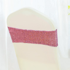 pink glitter sequin chair bands sashes ties bow ribbon wedding birthday decor