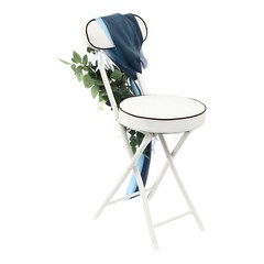 Blue Artificial Flower Arrangement Ribbons For Wedding Chair Back Decor Pack 6x~