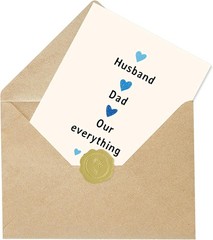 IDU Fathers Day Card Gifts for Husband, Fathers Day Card Gifts from Wife, Happy