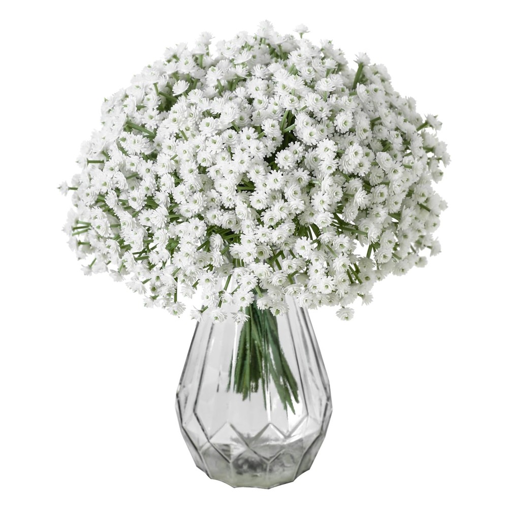 Artificial Babys Breath Flowers, 30PCS Realistic Touch White Gypsophila Bouqu…