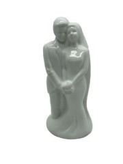 Vtg House Of Lloyd White Porcelain Ceramic Bride & Groom Figurine Cake Topper 8”