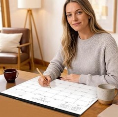 2026 desk calendar 17×12 Inch-Wall & Desk Planner Dual-Use Design,18-Month