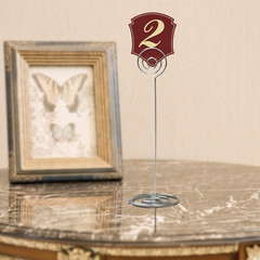 8.6″ Table Card Holders, Silver, 10 Pack