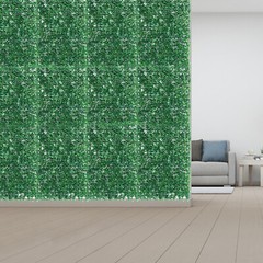 12Pcs Artificial Plant Hedge Grass Mat Greenery Wall Fence Panel Background