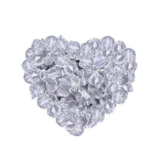 2000 Pcs Artificial Silk Rose Petals Decoration Artificial Petals Silver