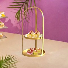 2 Tier Cake Stand Cupcake Tower Sturdy Exhibition Stand Storage Organizer Rack