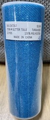Glitter Tulle Turquoise – 12 yds 6” wide 100% Polyester
