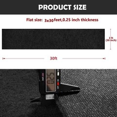 450 GSM Extra Thick Waterproof Black Carpet Runner for Events Decorations, 3X…