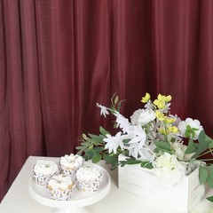 8×10 ft BURGUNDY Satin CURTAIN Wedding Photography Backdrop Panel Party