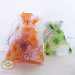 12/25/50/100pcs flower design Organza Pouch Wedding Favor Bag 4.7″x3.5″ 7×4.7″
