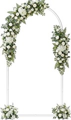 6.6FT Metal Arch Backdrop Background Stand Frame for Wedding Birthday Party Gold