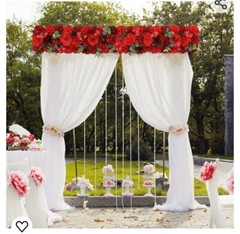 Wedding Arch Artificial Flowers – 6Pack Realistic Silk Roses All Occasions 
