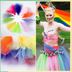 32 Colors Tulle Rolls Tulle Fabric 6 Inches by 25 Yards Rainbow Ribbon Netting N