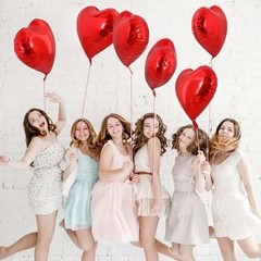 30Pcs 18 Inch Heart Balloons Valentine’s Day Heart Shape Foil Mylar Red
