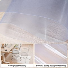 Office Chair Mat for Hardwood Floor, 46”x 60” Crystal Clear Hard Flo