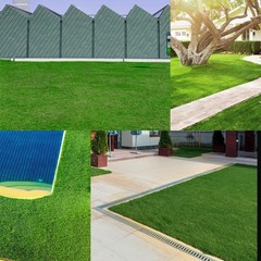 Heyroll Artificial Grass Thick Turf Rug 4 ft x 6 ft, 35MM Outdoor Indoor Fake…