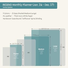 Monthly Planner 2026-2027 (Spiral-7″ Medium 7″ x 9″ Black Jan 2026 – Dec 2027