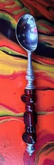 Wedding Cake Cutting Set From India With Icecream Scoop Lg Red Glass Beads