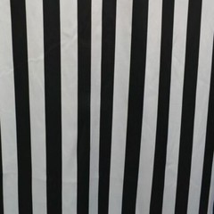 5 BLACK & WHITE STRIPED SATIN TABLECLOTHS 60″x126″ CHARMEUSE PRINT SILK SALE
