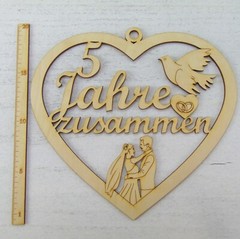 Jubiläum 65 Jahre zusammen Personalisiert mit Wunschnamen Hochzeitstag Holz