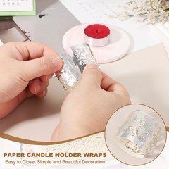 25Pcs Candle Wraps Decorate Tea Light Wrap for Decoration, Reflective Silver