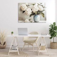 Daubed Hydrangea Petals Bouquet by Annabelle Hall 1-Piece Unframed Nature Graphi