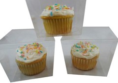 Box Clear Food Grade PET Party Favor Boxes Pre-Folded Cubes 25 units 3×3.5×3 in