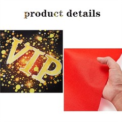 Red Carpet Runner 2.6 x 15 ft Not Slip Red Aisle Runner VIP Stage Door Entran…