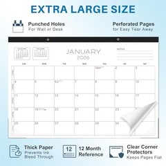 2026 desk calendar 17×12 Inch-Wall & Desk Planner Dual-Use Design,18-Month