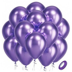 Metallic Purple Latex Party Balloons – 100 Pack 12inch (Normal) 12-purple-s119