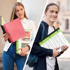 WOT I 12-Pack Telescoping 3 Ring Binder(0.75″), Expandable Flexible Binder – …