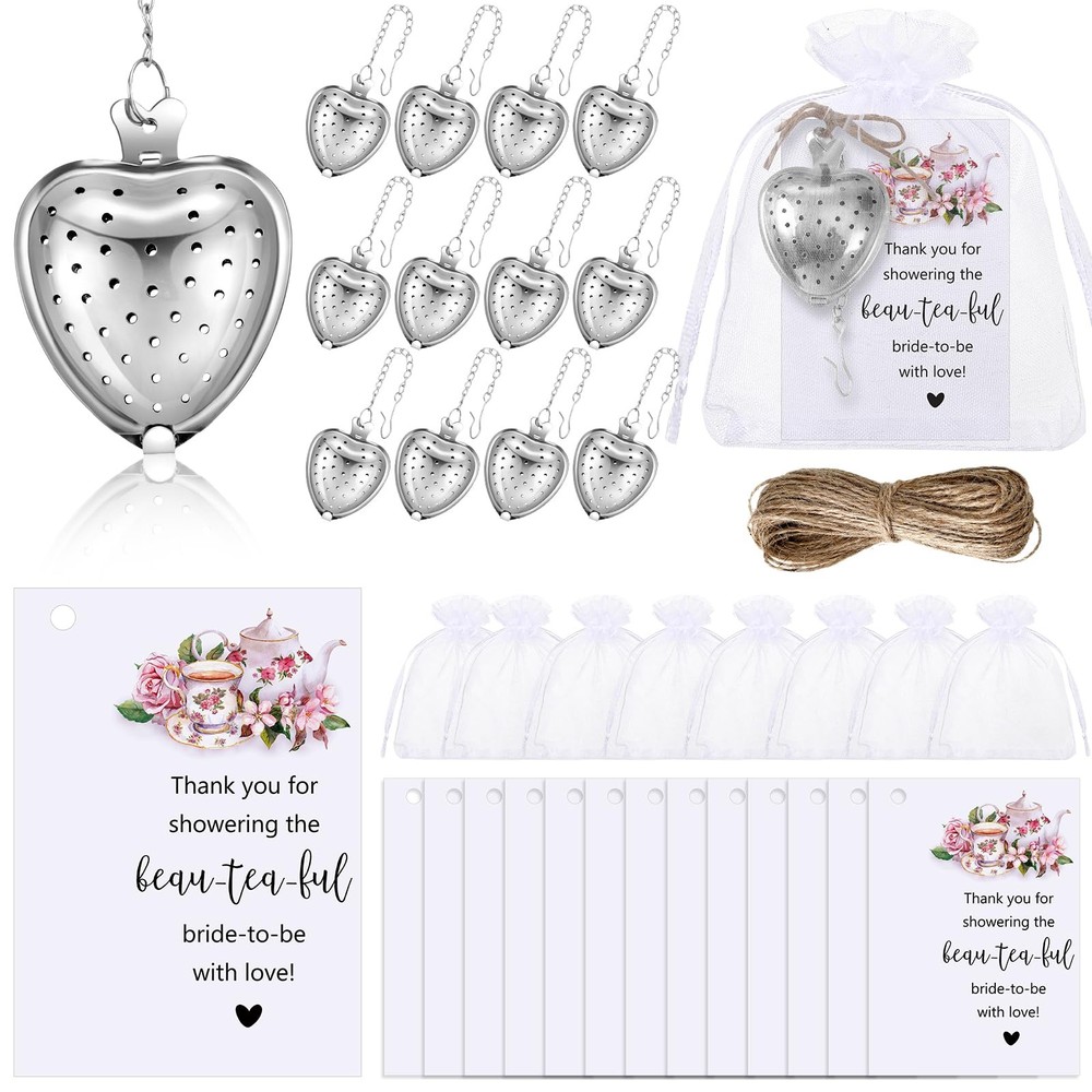 Gisafai 30 Set Bridal Shower Tea Party Favors for Guest Individual 30 Silver