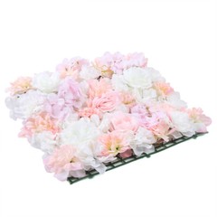 8 Pcs Wedding Artificial Silk Flower Wall Panel Floral Backdrop Party Decoration