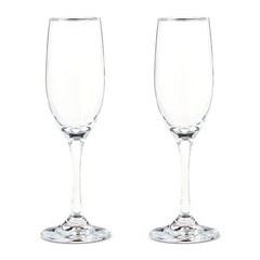 Champagne Flutes Set Elegant Toasting Glasses Perfect Weddings Celebrations 2 PC