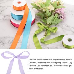 100 Yard Satin Ribbon Double Sided Grosgrain Silk Ribbon, 1.5″/Light Purple