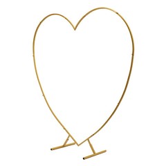 Large Heart Archway Wedding Backdrop Stand Gold Arch Frame Flower Balloon Decor