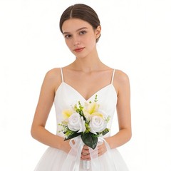 Simulated Rose Bouquet Bridal Artificial Flowers Wedding Bouquets for Brides