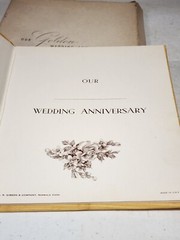 Vintage C.R. Gibson 50th Anniversary Wedding Party Guest Book Gold U.S.A. New