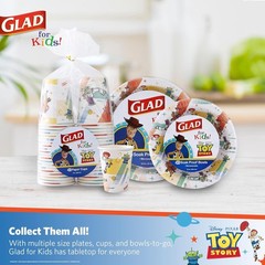 Glad For Kids Disney Pixar Toy Story Disposable Paper Plates Light Beams –