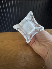 Eiffel Tower Glass Bud Vase Clear & White Centerpiece