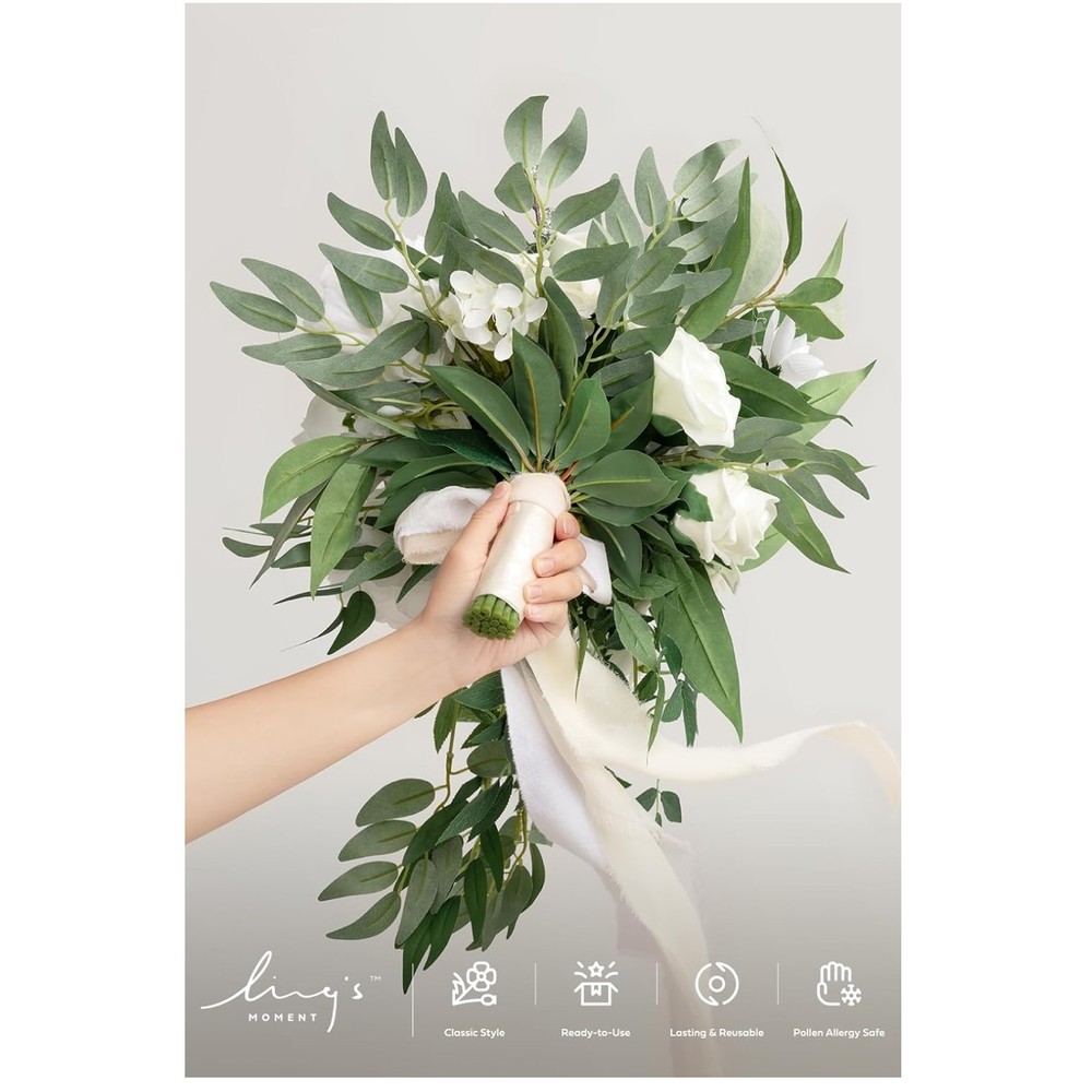 Elegant Ivory Cascade Bridal Bouquet