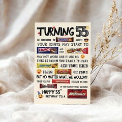 Funny 55th Birthday Card for Women Men, Happy 55th Birthday Gifts Him Her, Un…