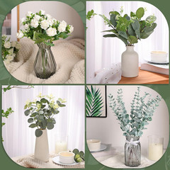 Set of 6 Bridesmaid Bouquets for Wedding, 6 White Roses Bouquets, and 155 Pcs 3