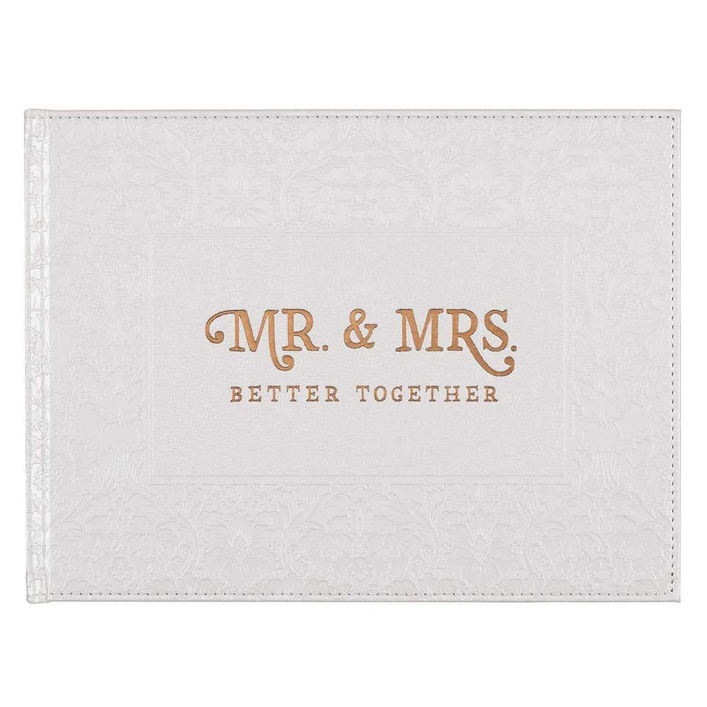 WITH LOVE Wedding Guest Book Mr. & Mrs. medium, White – & Mrs./Wedding