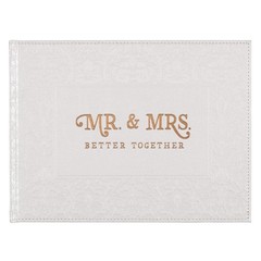 WITH LOVE Wedding Guest Book Mr. & Mrs. medium, White – & Mrs./Wedding